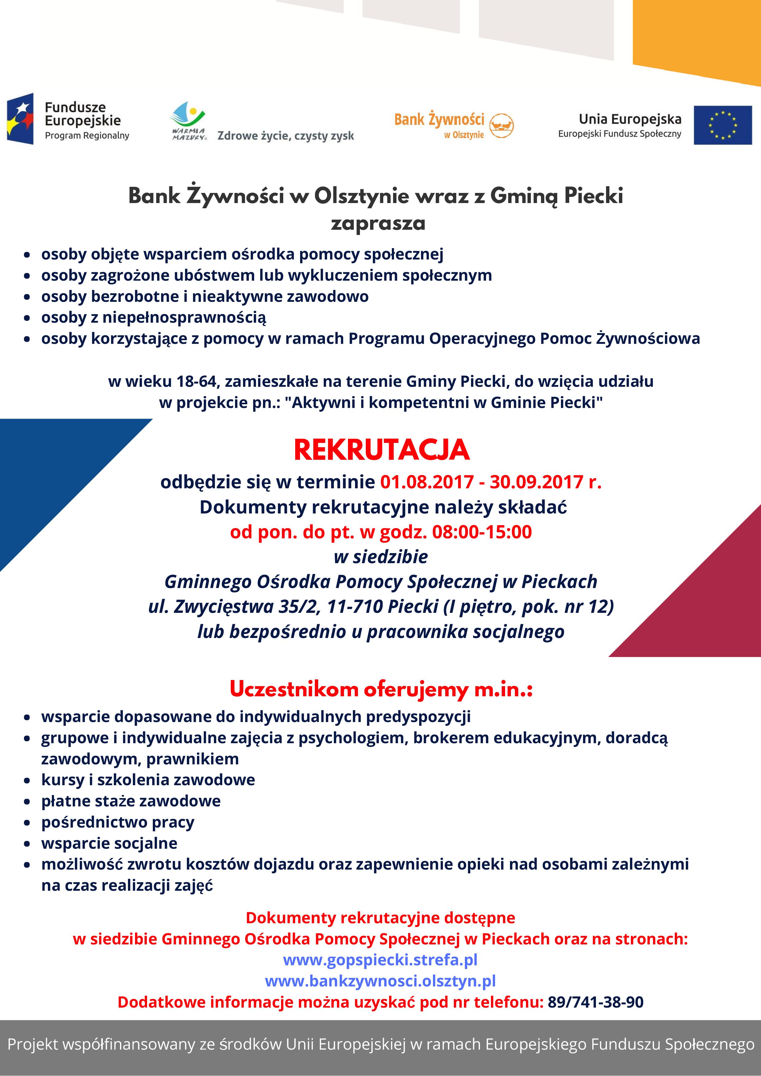 Plakat rekrutacja Piecki poprawiony 2