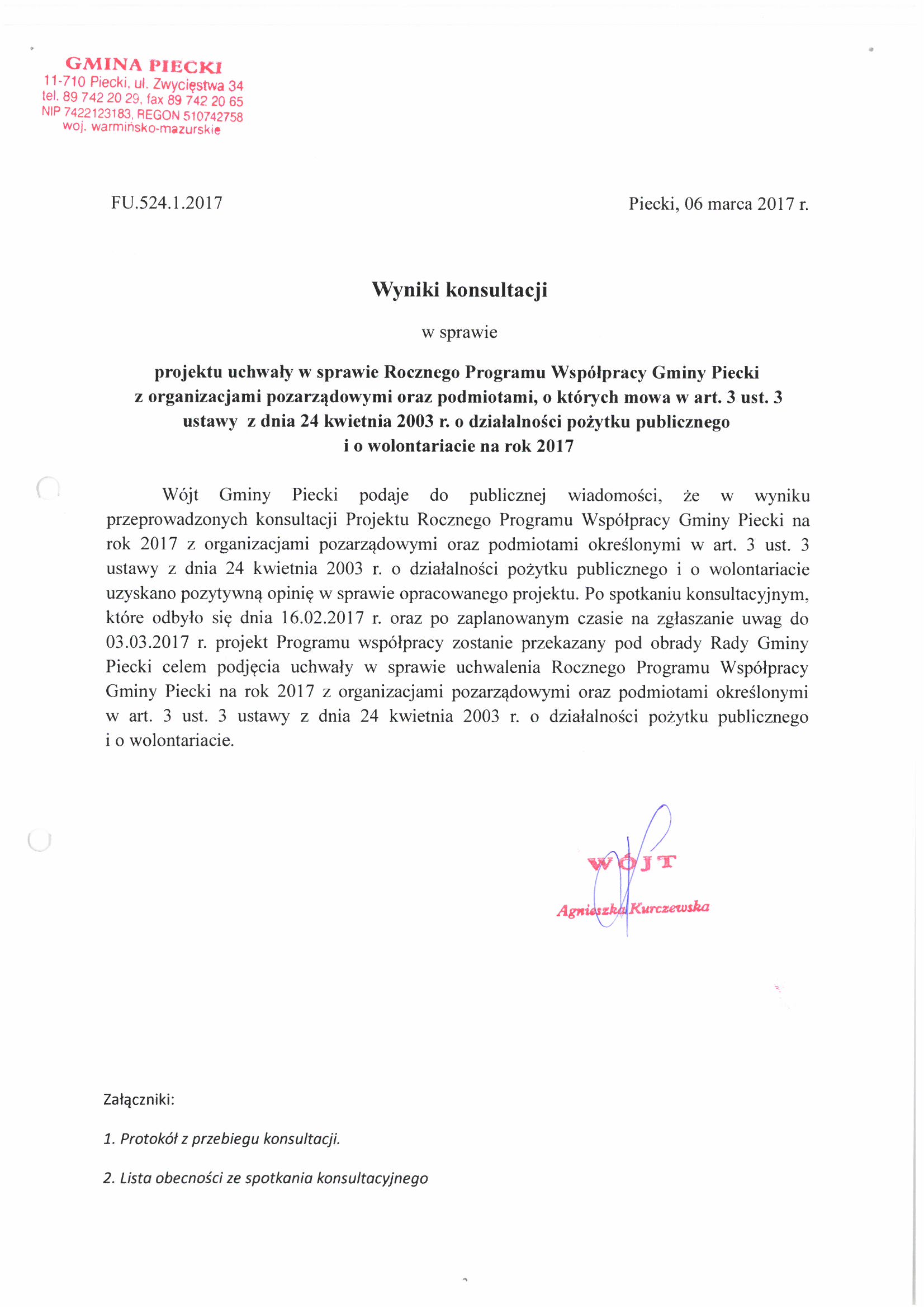 wyniki konsultacji
