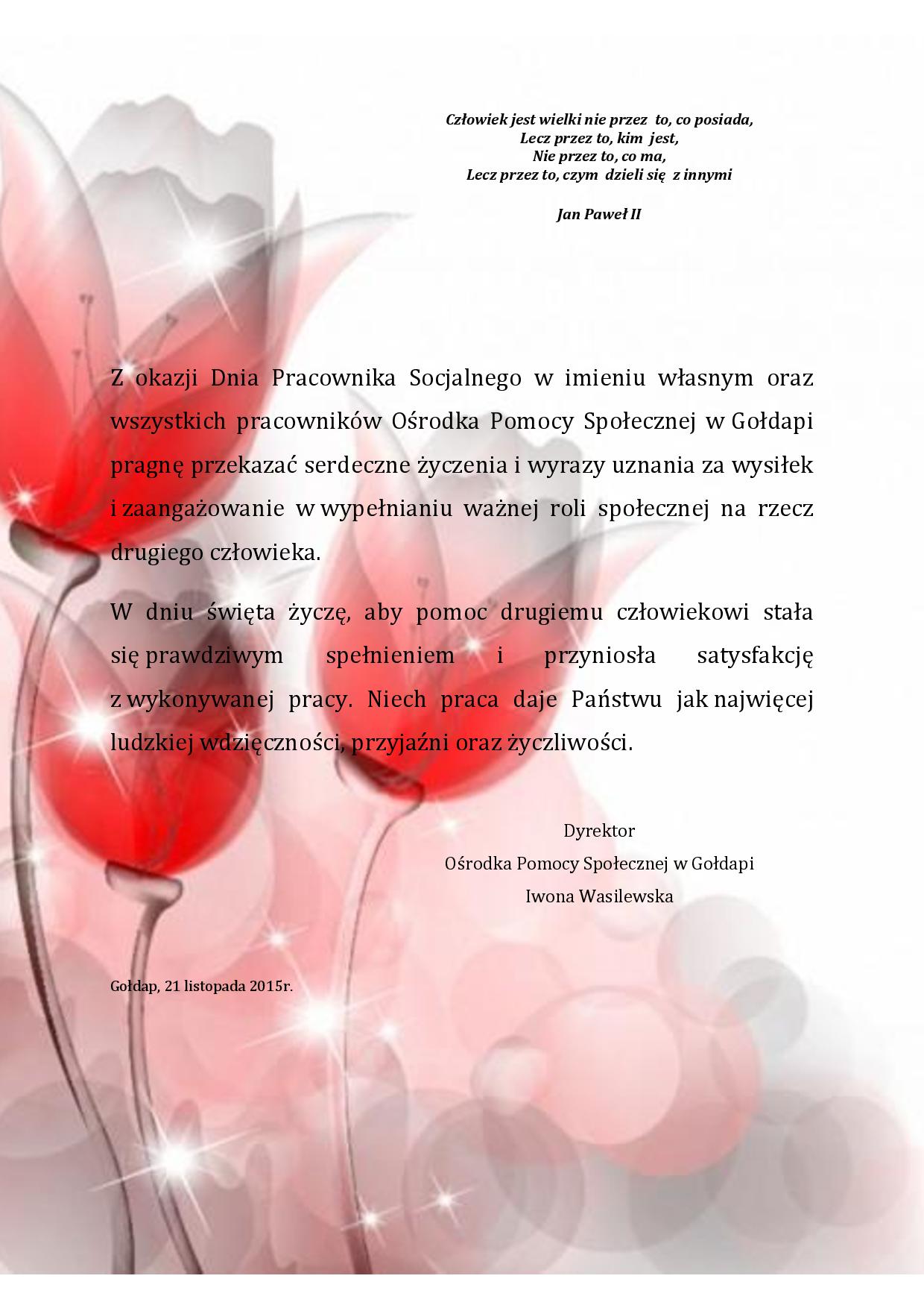 Zyczenia Dyrektor Goldap